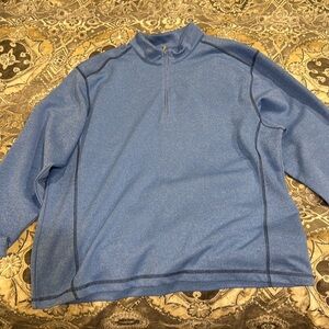 Pebble Beach Golf 1/4 Zip Pullover Mens XL Blue Stitch Performance Wear